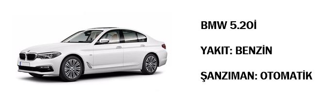 bmw 520 kiralık